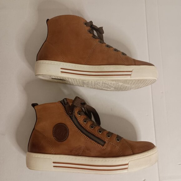 Remonte Saddle Leather High Top Sneakers Women’s EU 39 (US 8) VGC Comfort Casual - Picture 7 of 12
